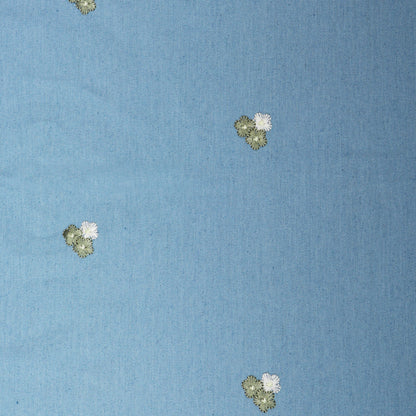 Colored Denim Embroidery Fabric