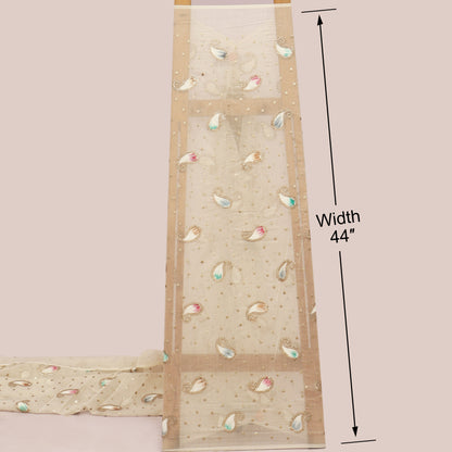 Mul Chanderi Zari Embroidery