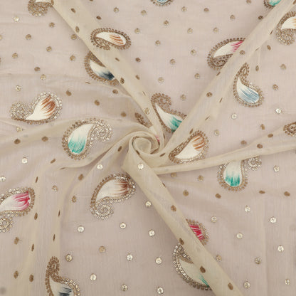 Mul Chanderi Zari Embroidery