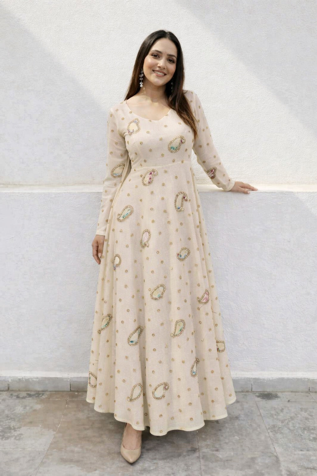 Mul Chanderi Zari Embroidery