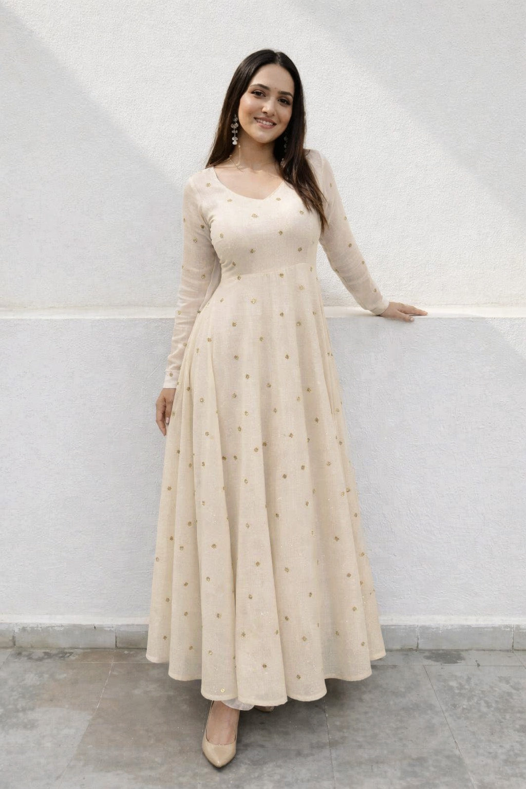 Mul Chanderi Zari Embroidery