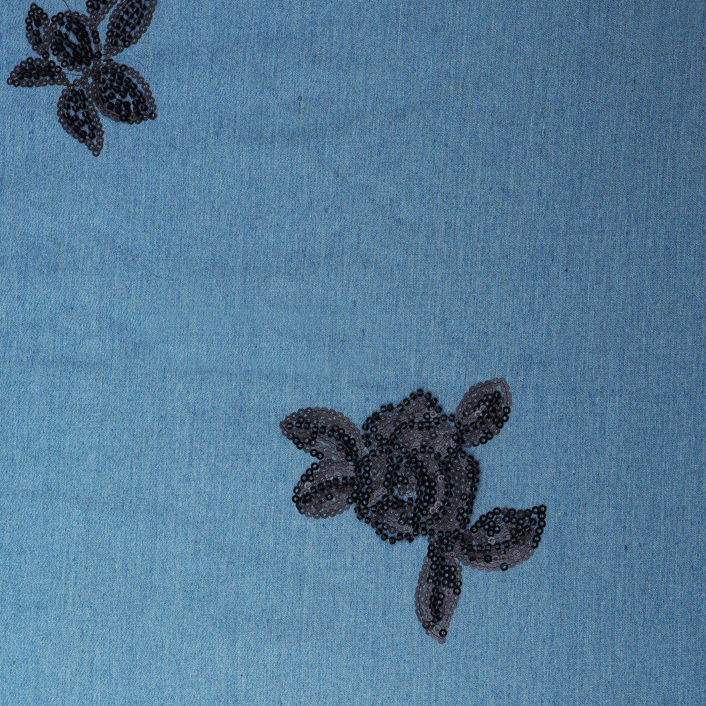 Blue Color Denim Embroidery Fabric