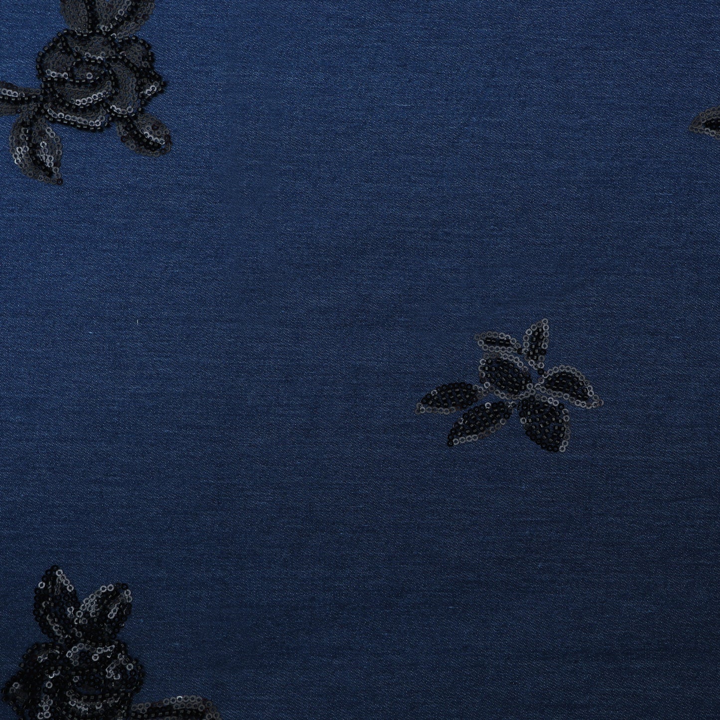 Blue Color Denim Embroidery Fabric