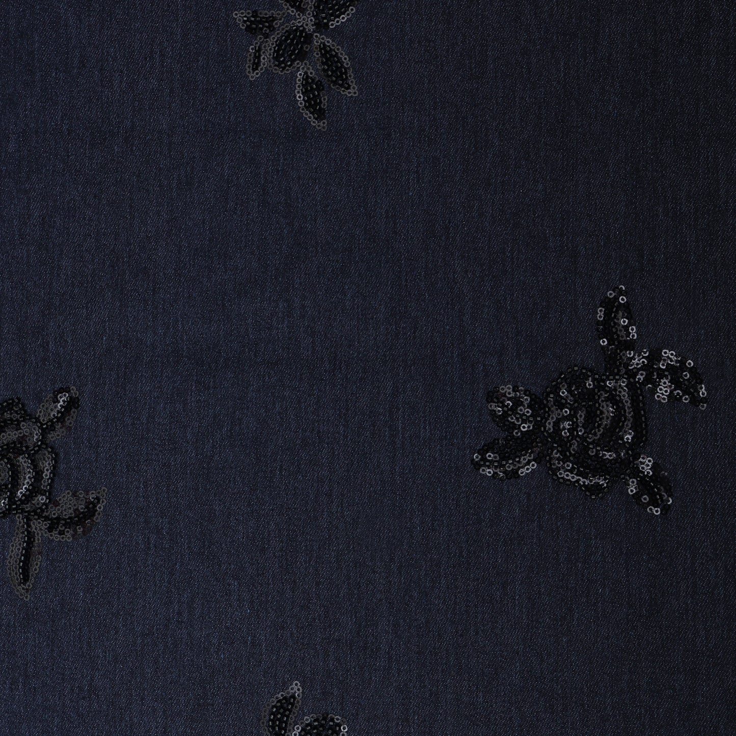 Blue Color Denim Embroidery Fabric