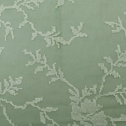 Mint Green Color Organza Embroidery Fabric
