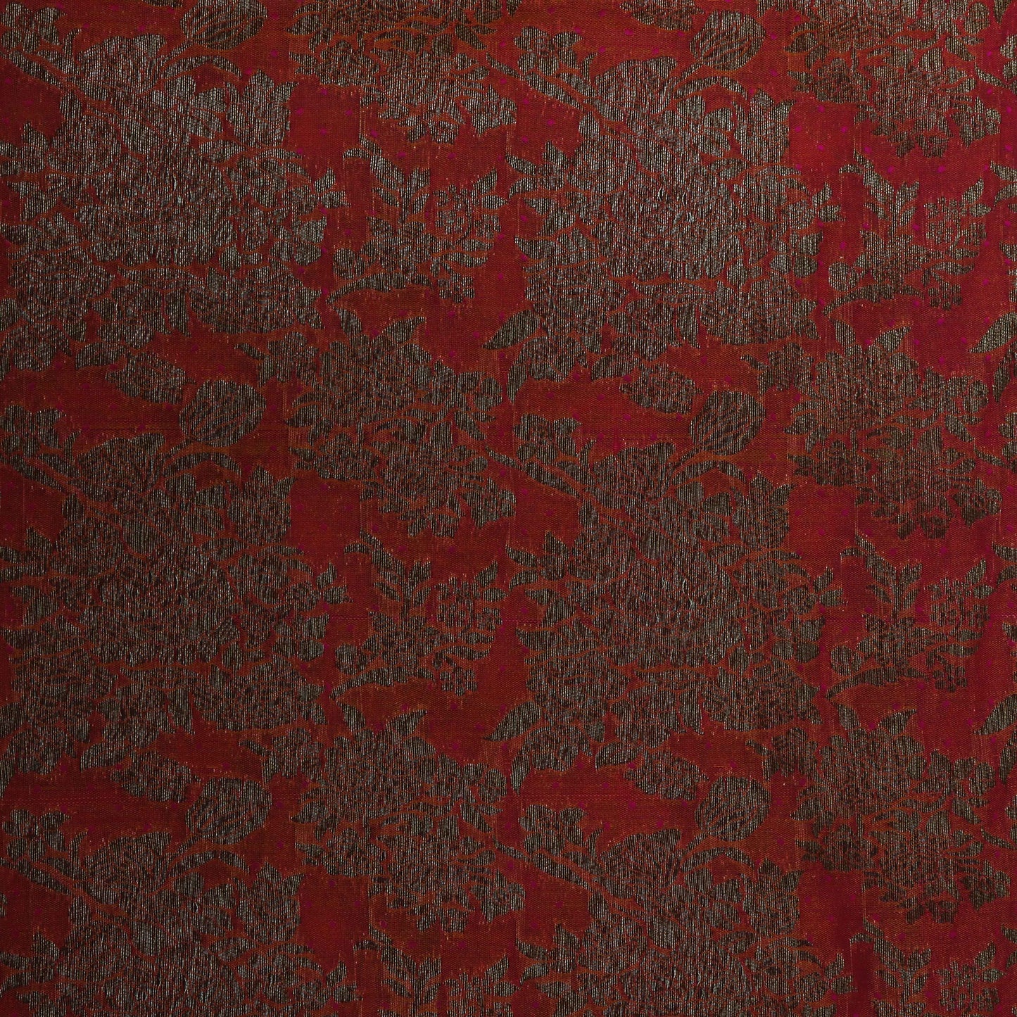 Orange Color Antique Brocade Fabric