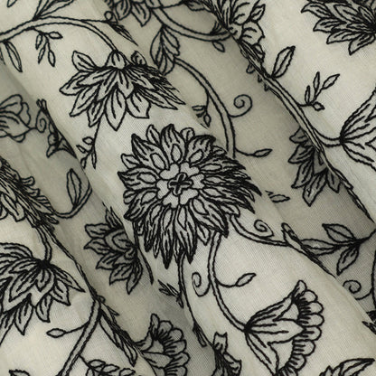 Mulmul Cotton Embroidery Fabric (Cut Pieces 3Mtr)