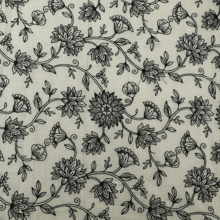 Mulmul Cotton Embroidery Fabric (Cut Pieces 3Mtr)