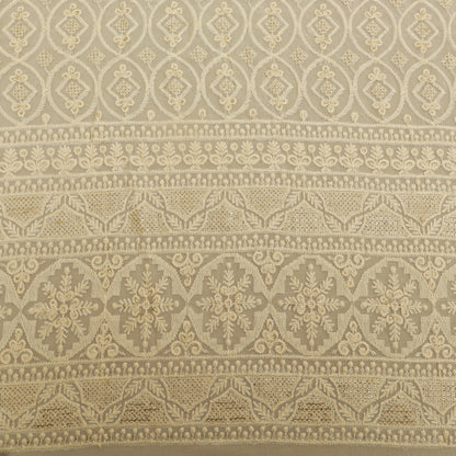 White Georgette Embroidery Fabric