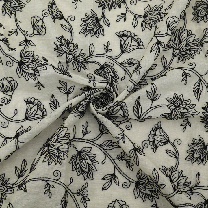 Mulmul Cotton Embroidery Fabric (Cut Pieces 3Mtr)