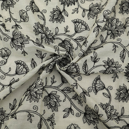 Mulmul Cotton Embroidery Fabric (Cut Pieces 3Mtr)