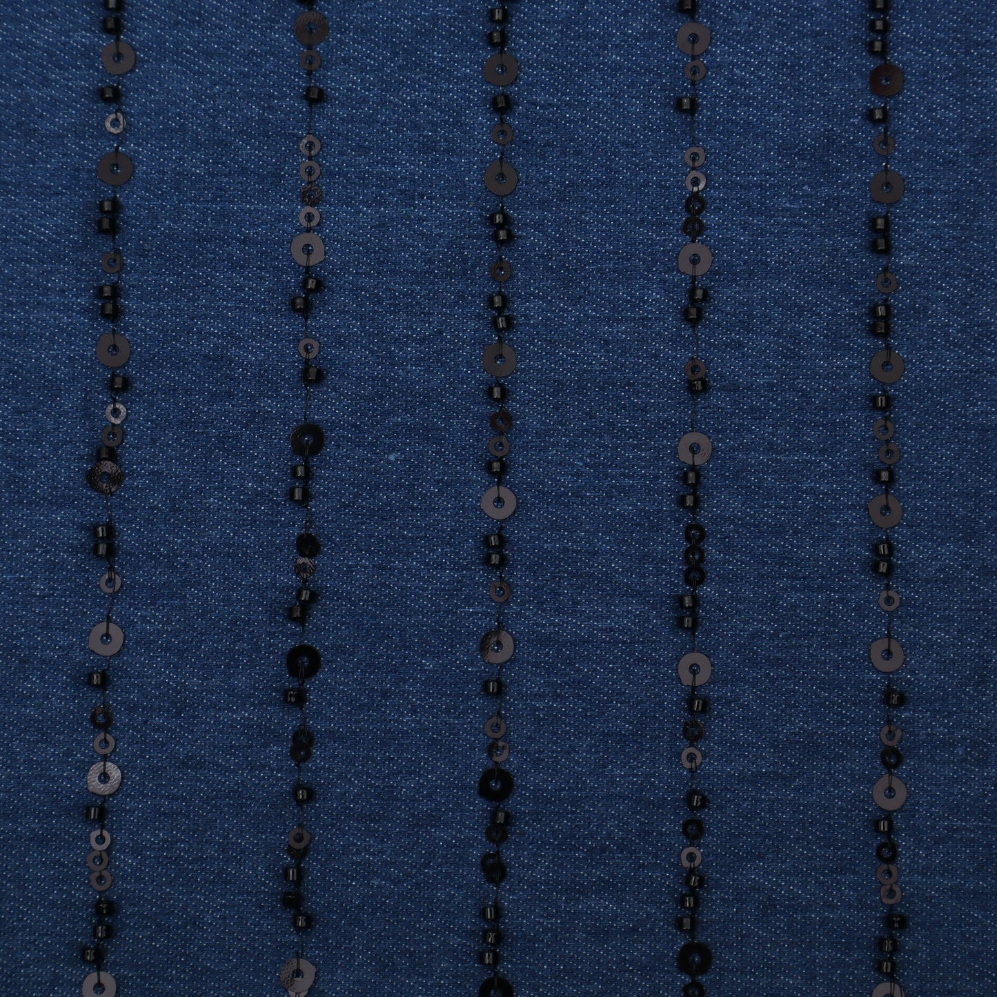 Blue Color Denim Embroidery Fabric