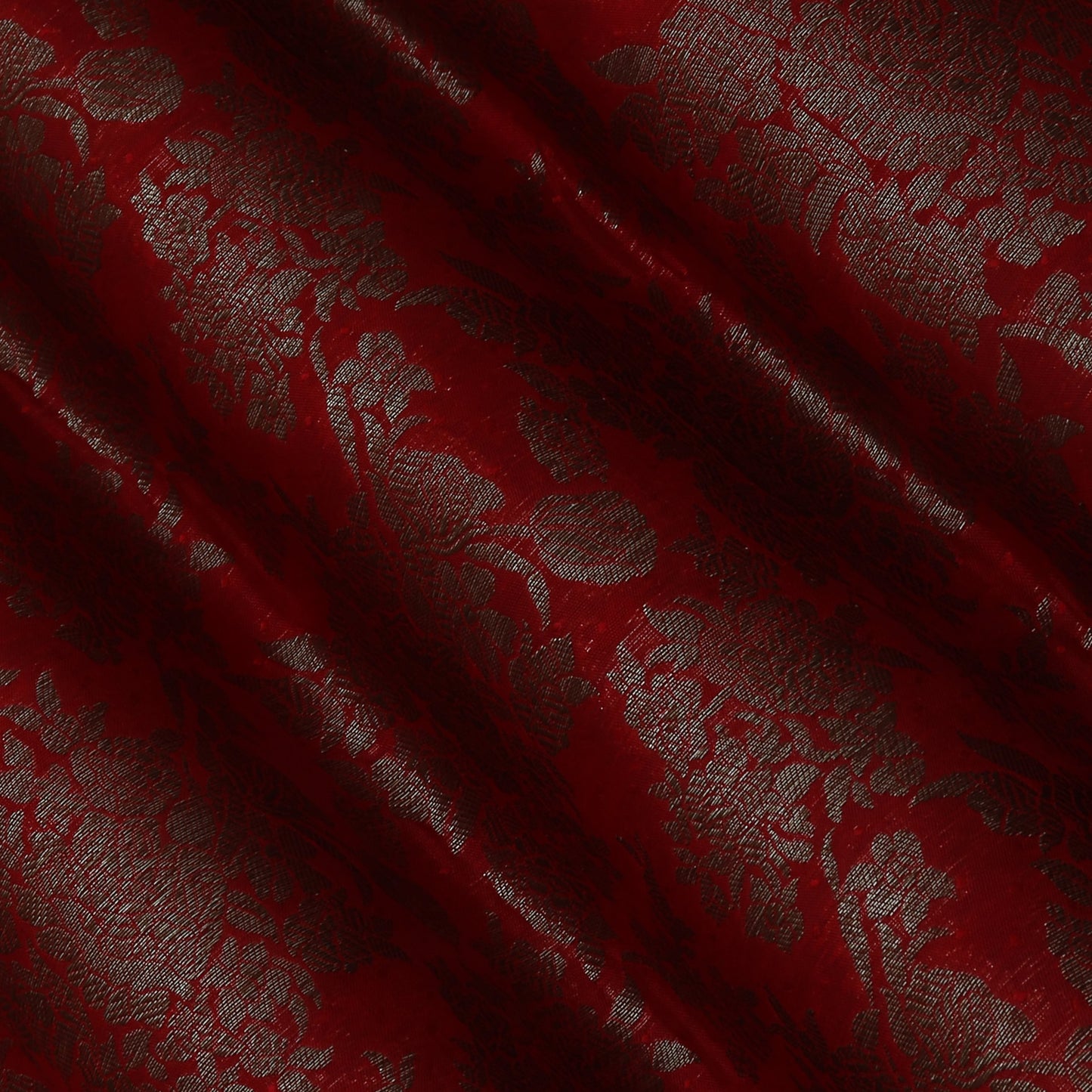 Maroon Color Antique Brocade Fabric
