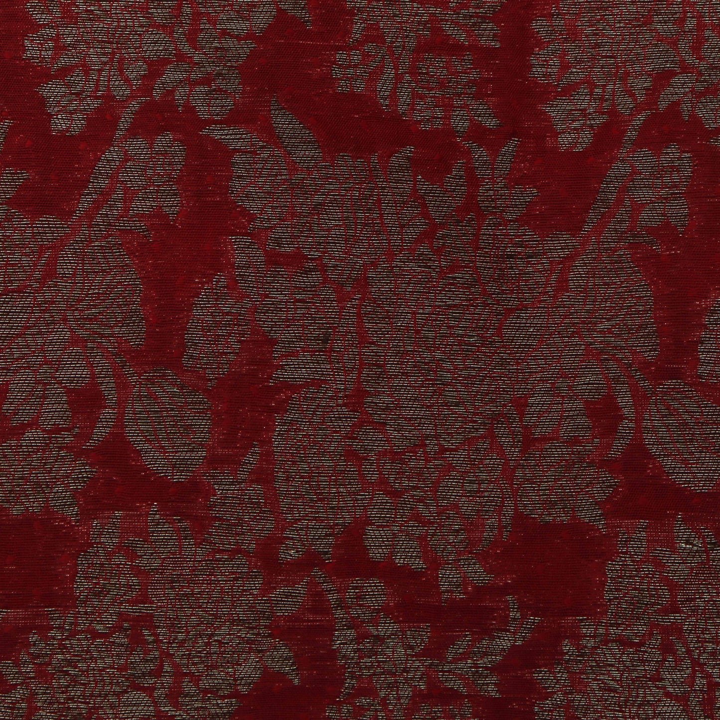 Maroon Color Antique Brocade Fabric