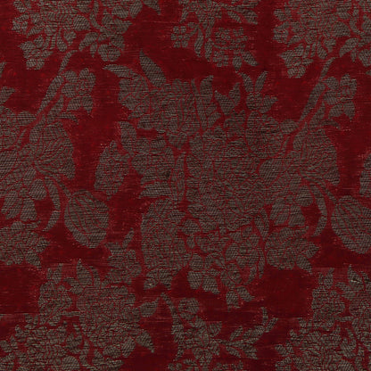 Maroon Color Antique Brocade Fabric