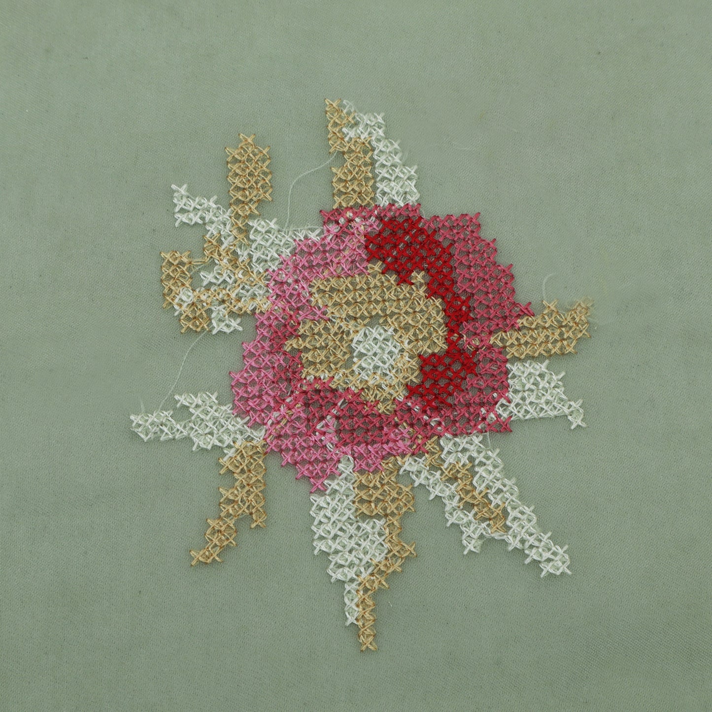 Mint Green Color Organza Embroidery Fabric