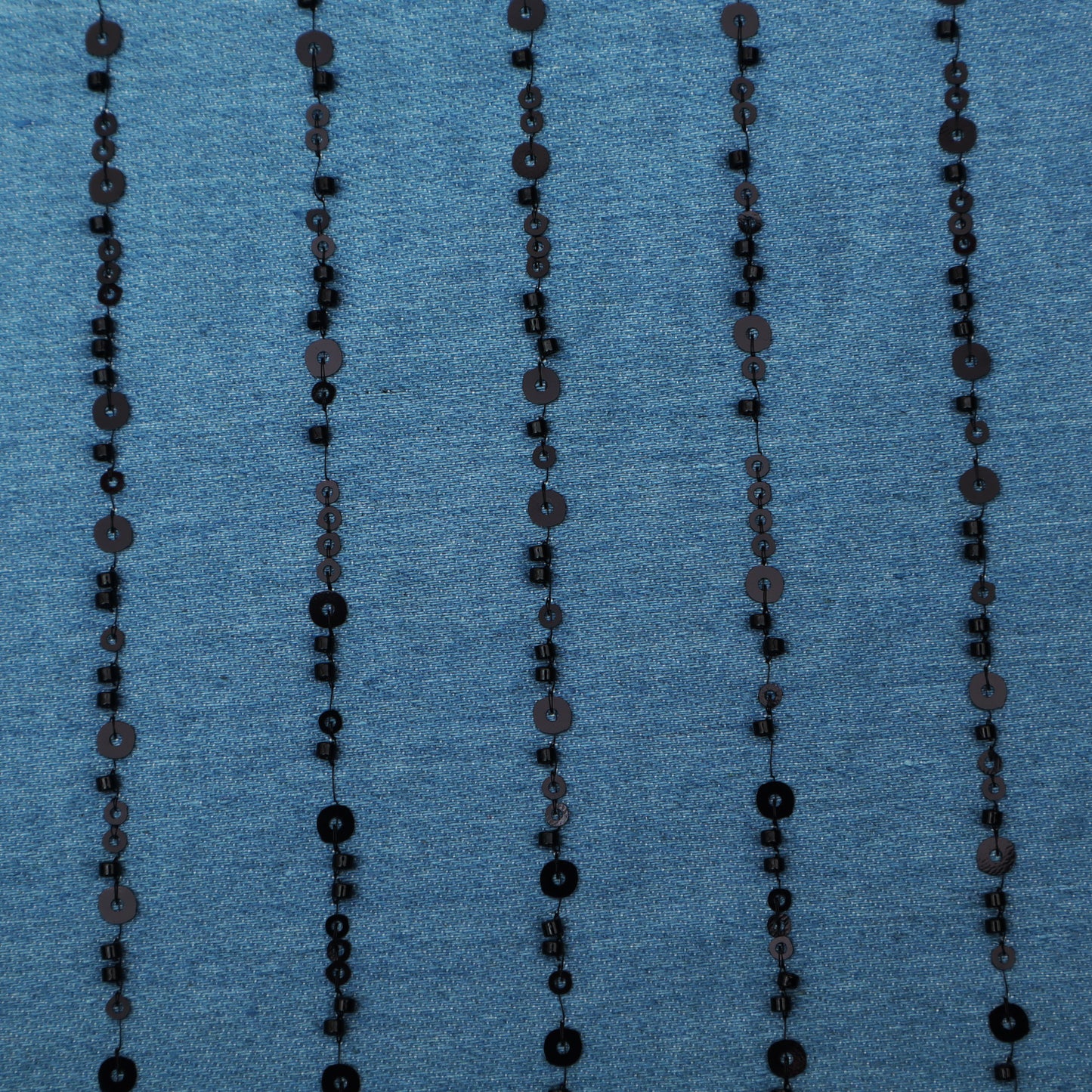 Blue Color Denim Embroidery Fabric