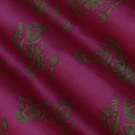 Colored Chanderi Print Fabric