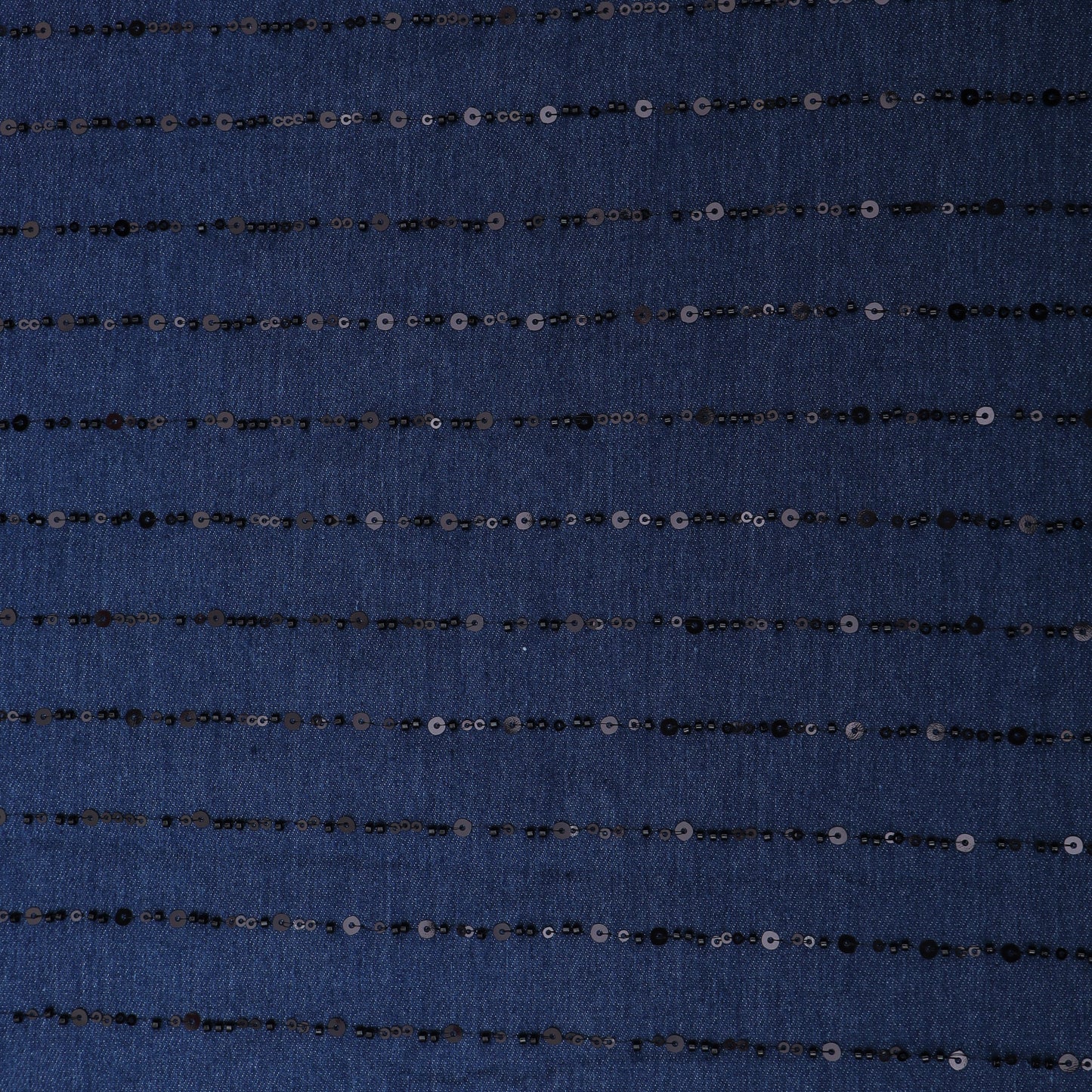 Blue Color Denim Embroidery Fabric