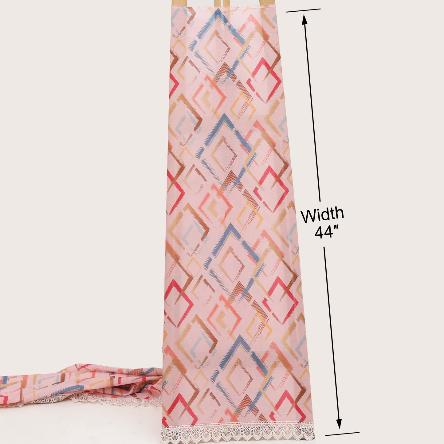 Cotton Printed Border Embroidery Fabric