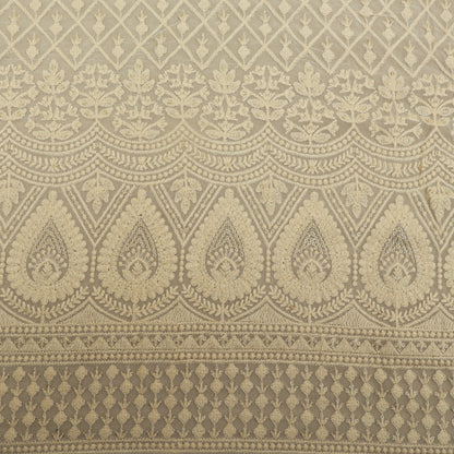 White Georgette Embroidery Fabric