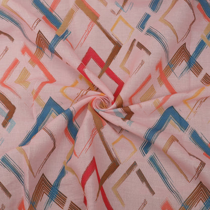 Cotton Printed Border Embroidery Fabric