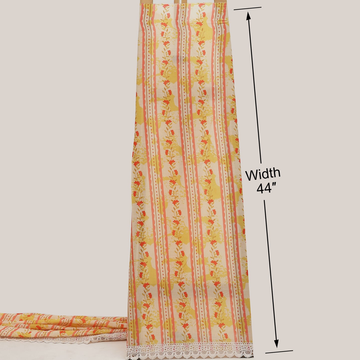 Cotton Printed Border Embroidery Fabric