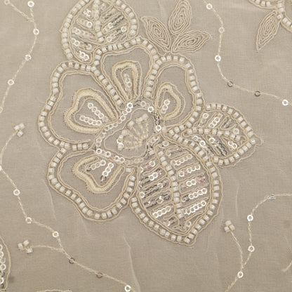 Colored Georgette Embroidery Fabric