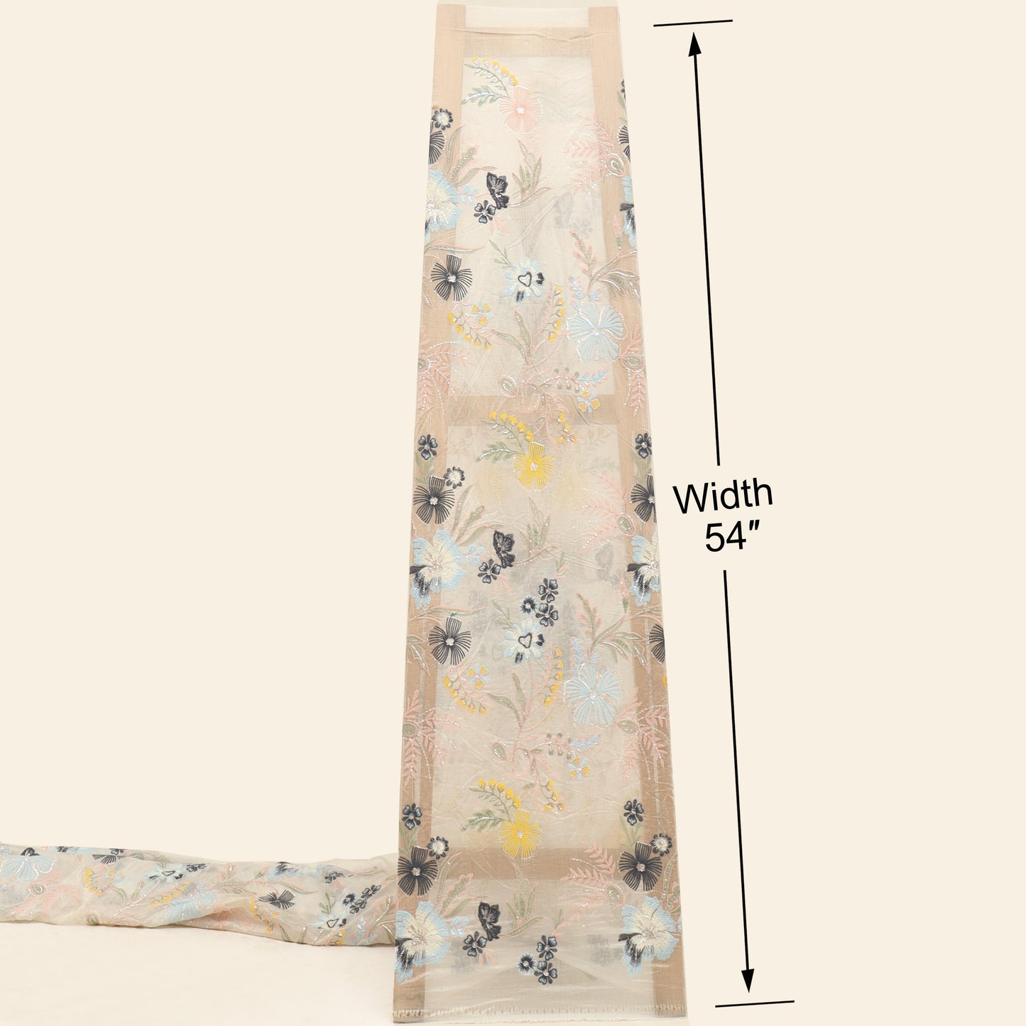 Chanderi Embroidery Fabric