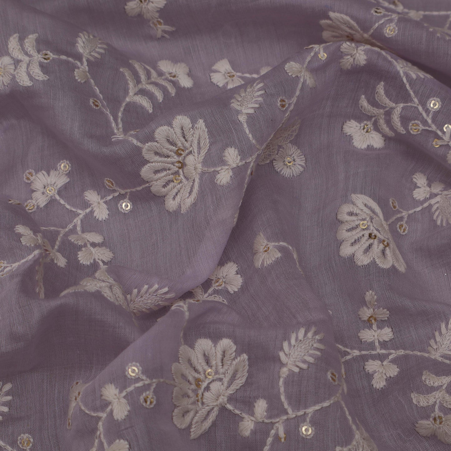 Move Color Chanderi Embroidery Fabric