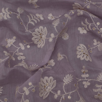 Move Color Chanderi Embroidery Fabric