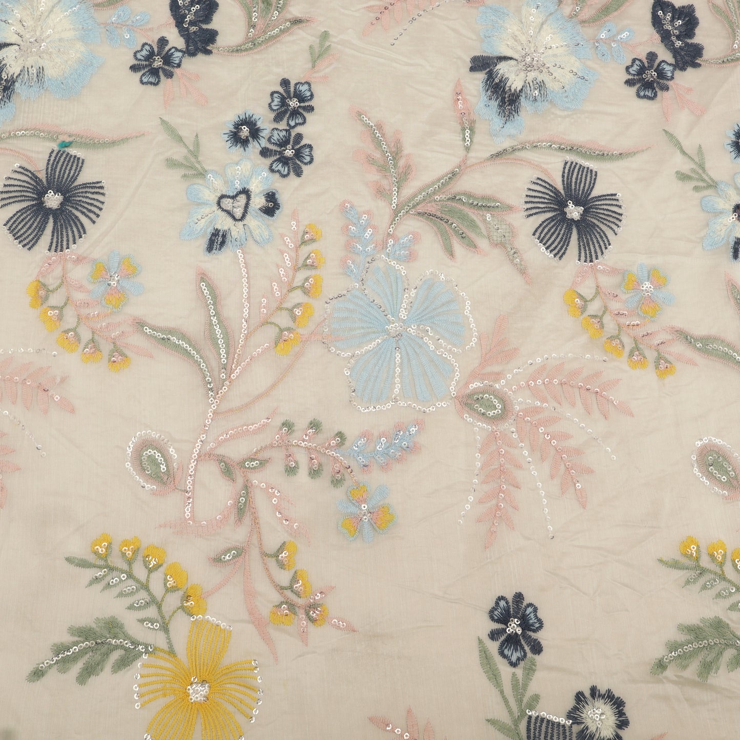 Chanderi Embroidery Fabric