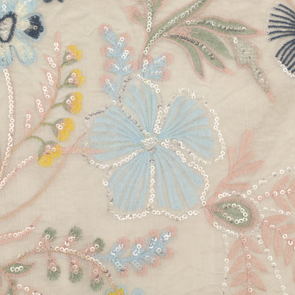 Chanderi Embroidery Fabric
