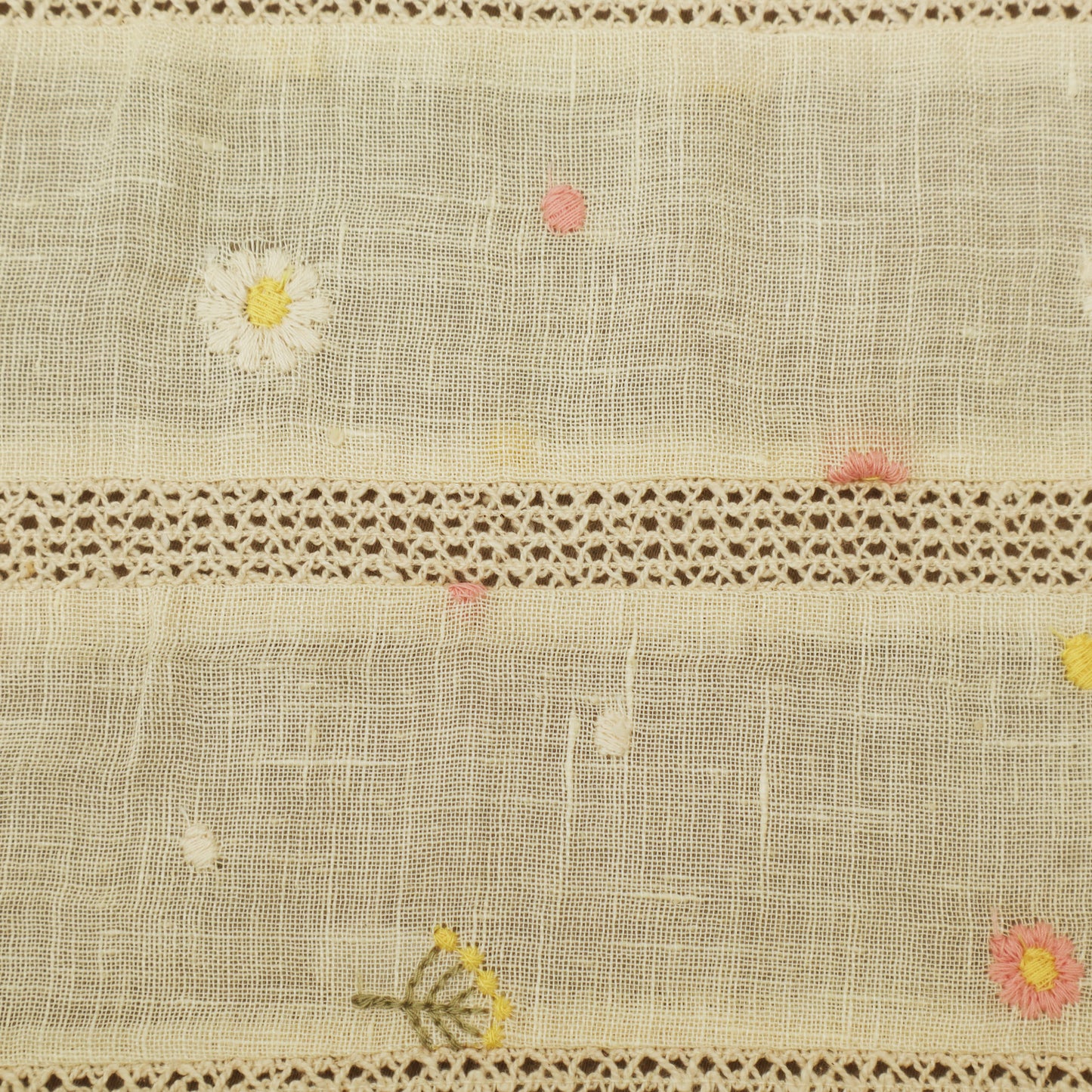 Cream Color Linen Stripe Fabric