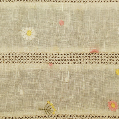 Cream Color Linen Stripe Fabric