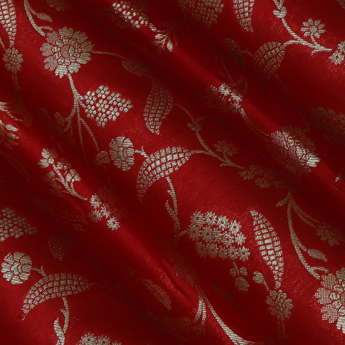 Red Color Brocade Fabric