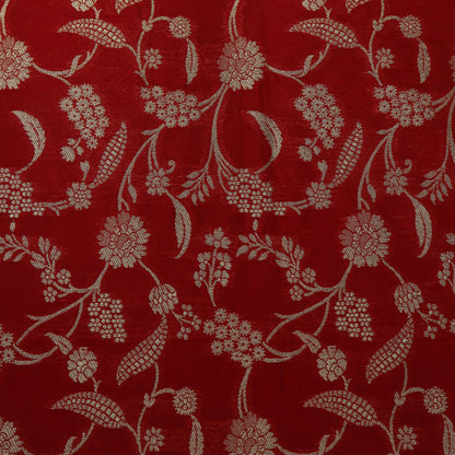 Red Color Brocade Fabric