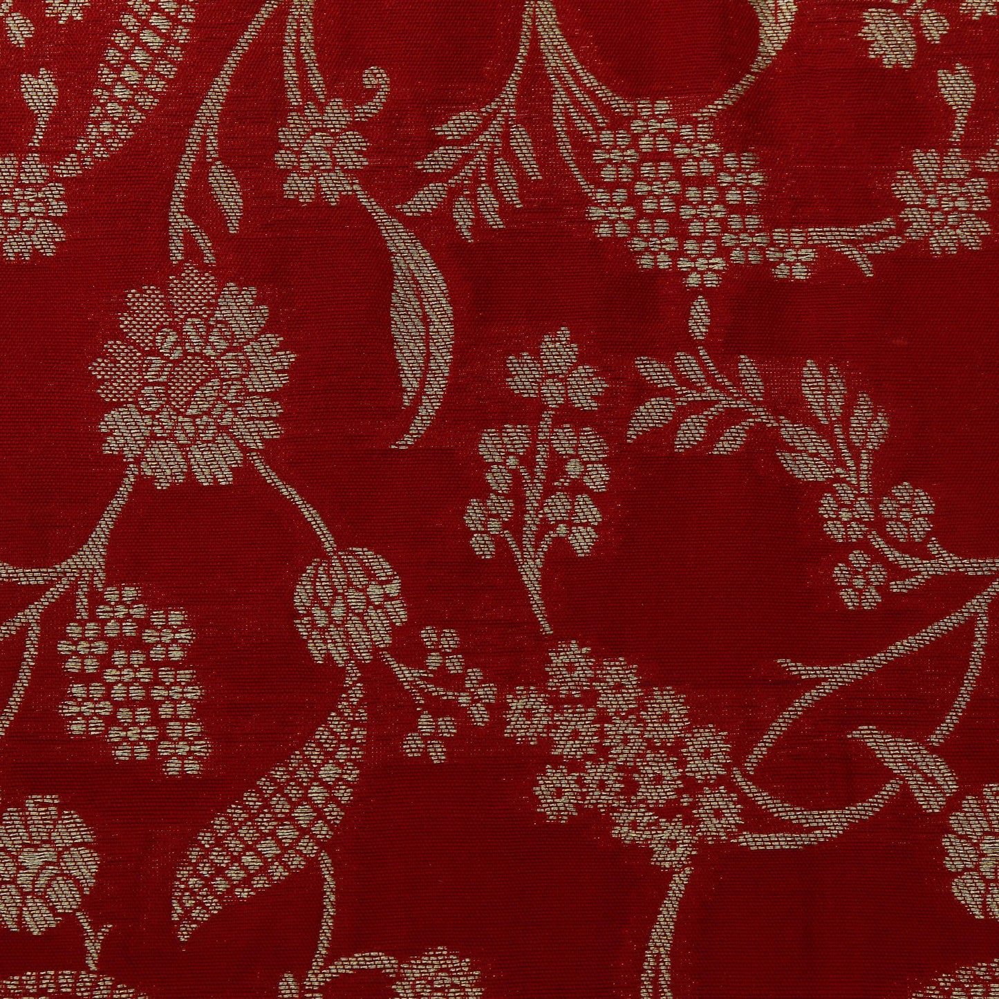 Red Color Brocade Fabric