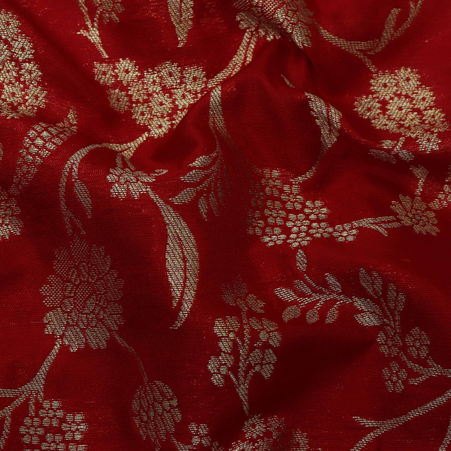 Red Color Brocade Fabric