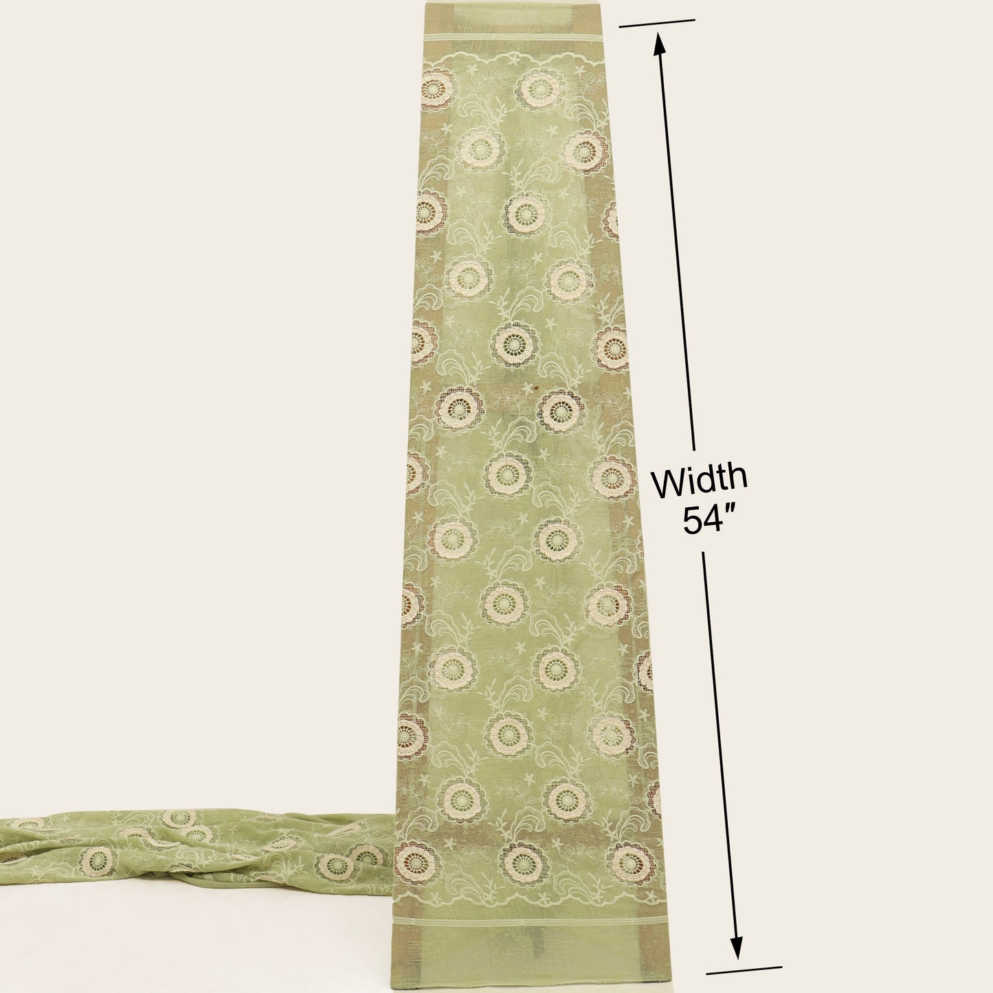 Net Lycra Embroidery Fabric