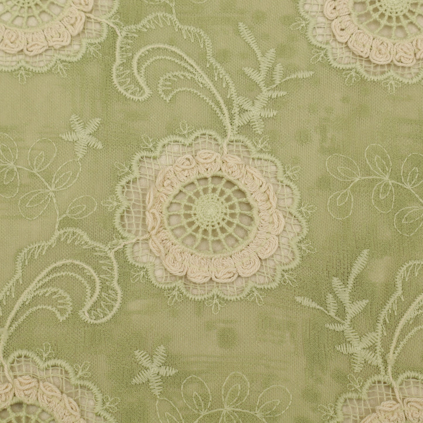 Net Lycra Embroidery Fabric