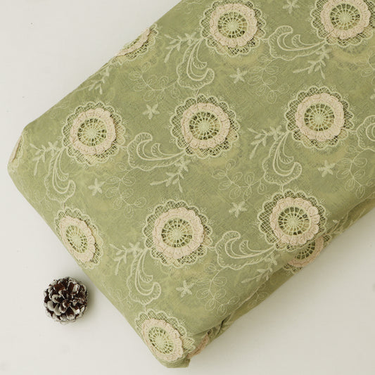 Net Lycra Embroidery Fabric