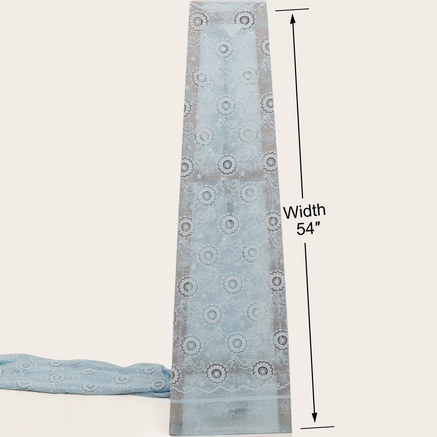 Net Lycra Embroidery Fabric