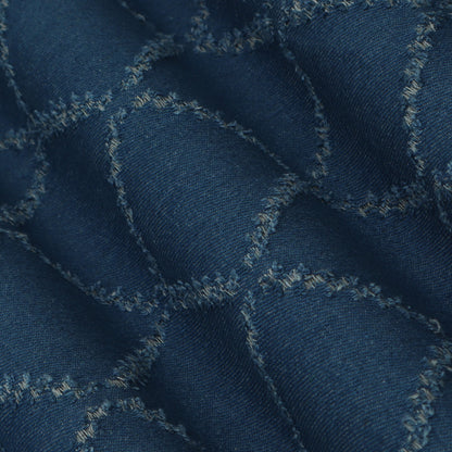 Dark Blue Denim Embroidery Fabric