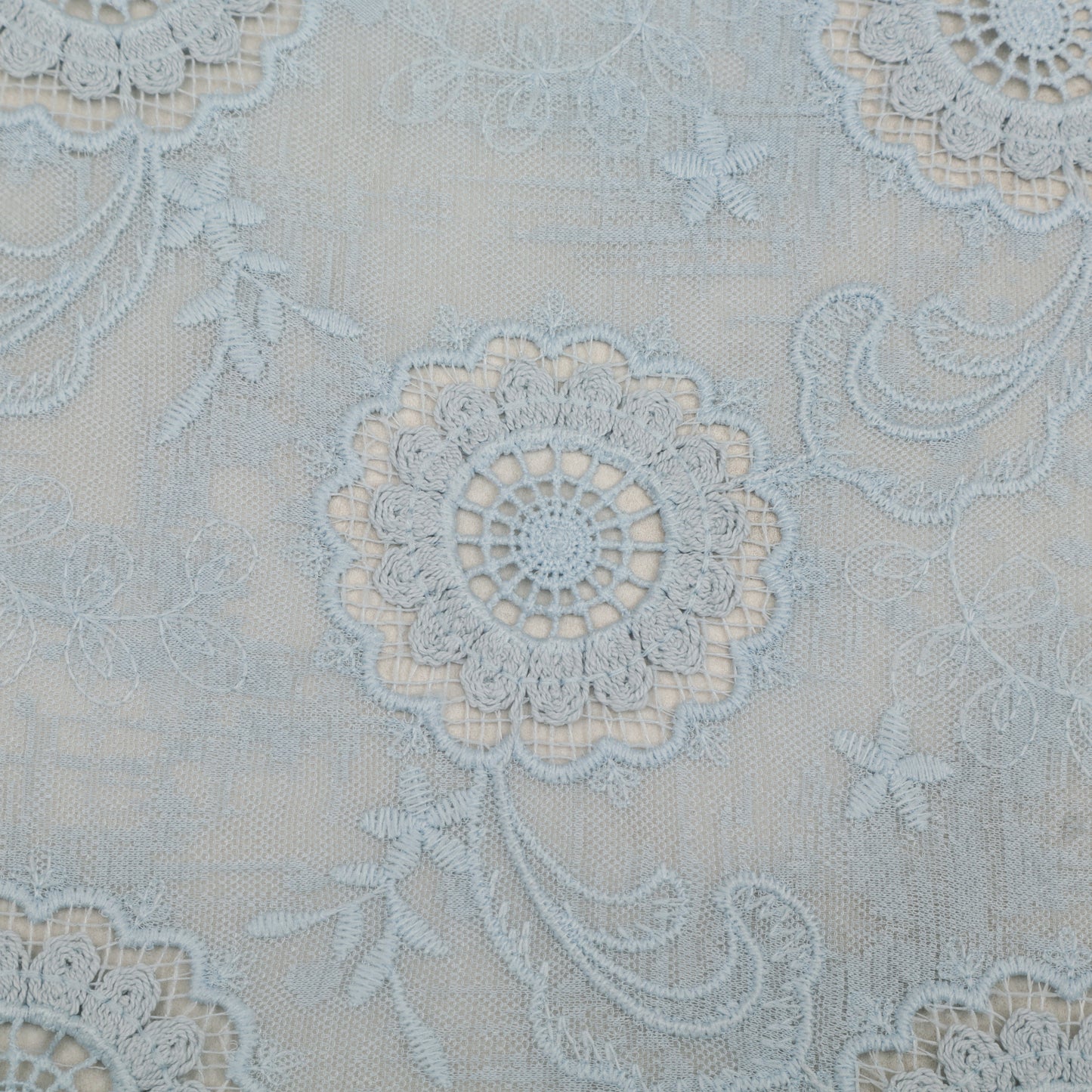 Net Lycra Embroidery Fabric