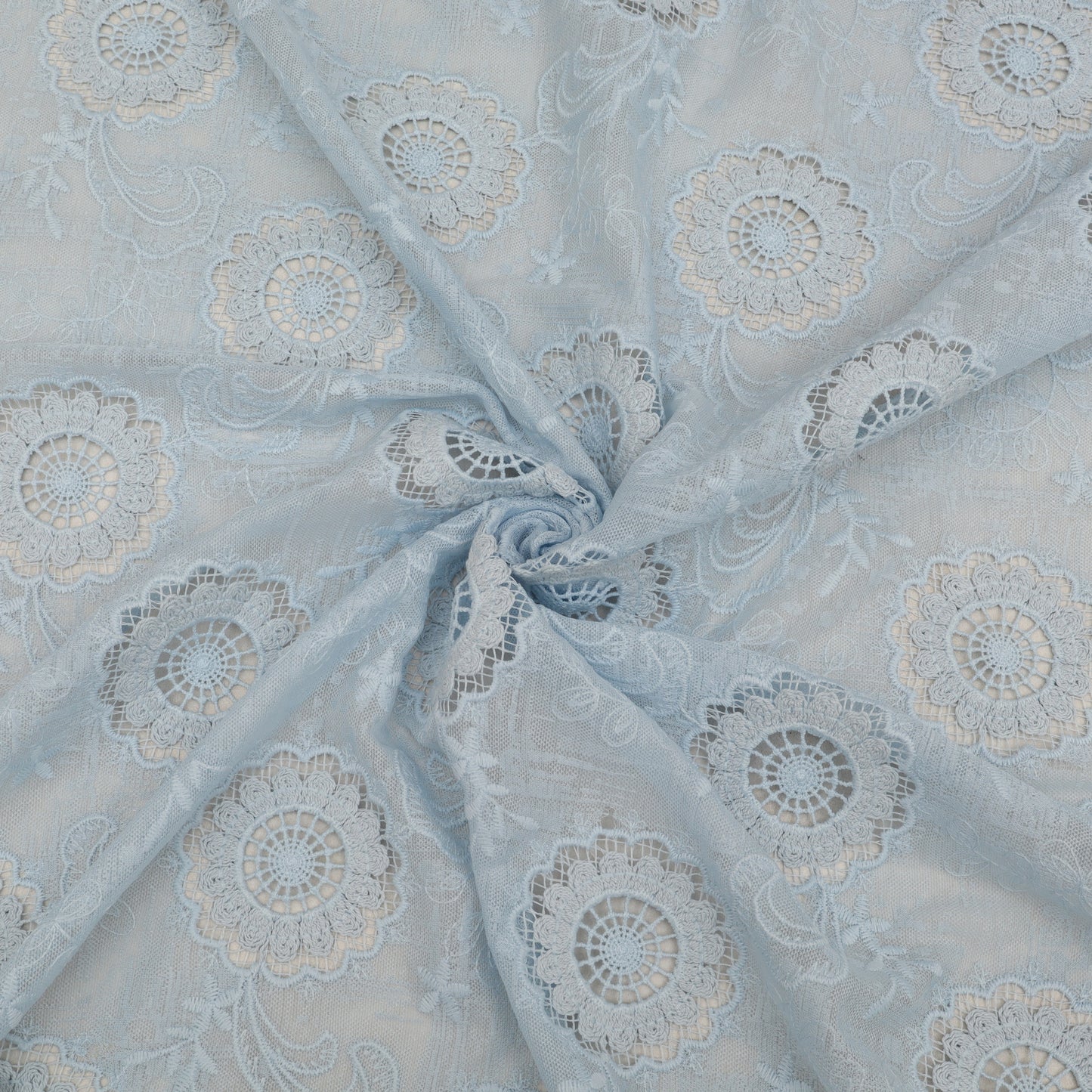 Net Lycra Embroidery Fabric