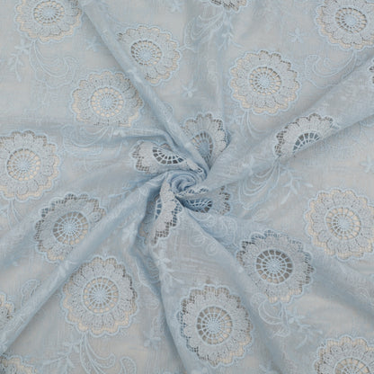 Net Lycra Embroidery Fabric