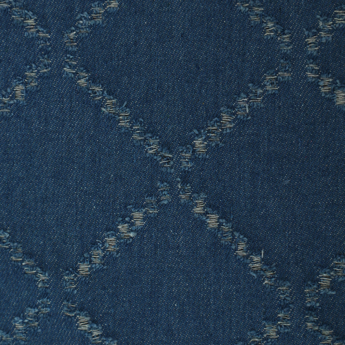 Dark Blue Denim Embroidery Fabric