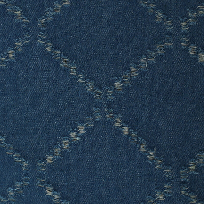 Dark Blue Denim Embroidery Fabric