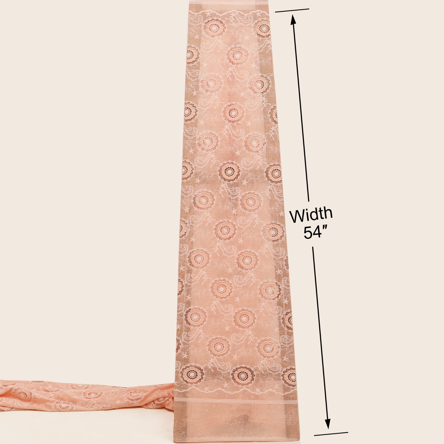 Net Lycra Embroidery Fabric